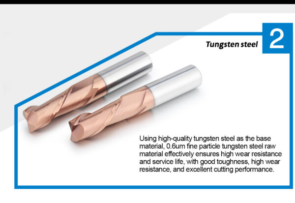 ZHY UEX 2 FLUTES SQUARE MILLING CUTTER