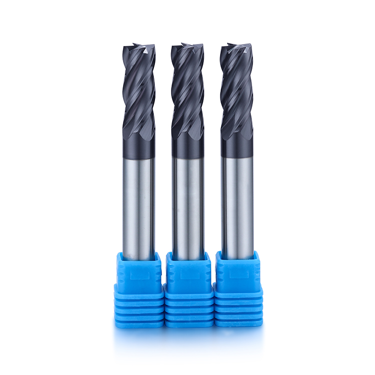Carbide end mills for carbon steel