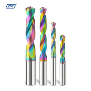 ZHY High Speed 2 Flutes DLC Color Coating CNC Drill