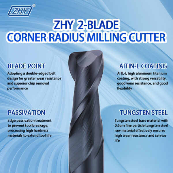 2 Flutes Corner Radius End Mills