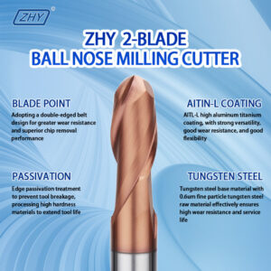 ZHY 2Flutes Ball Nose End Mill