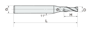 ZHY Micro Diameter 2 Flutes Square End Mill