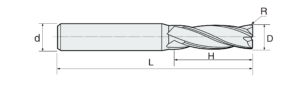 ZHY 4 Flutes Corner Radius End Mills