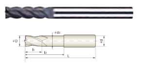 ZHY Carbide 4 Flutes Graphite Square End Mills