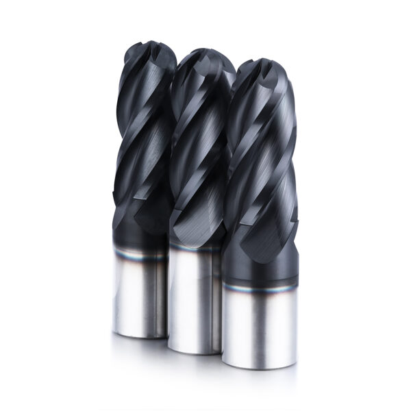 ZHY 4 Flutes Carbide Tapered Ball End Milling Cutter