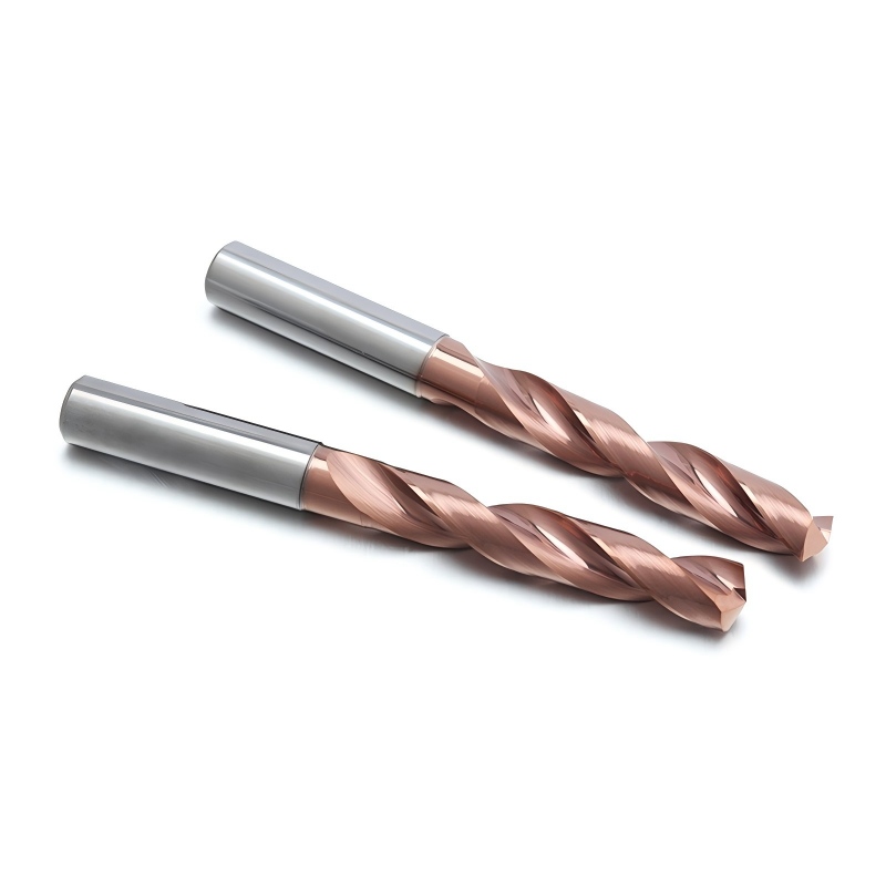 Solid carbide CNC drill with external coolant