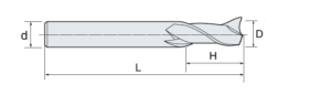 ZHY Carbide Single Flute Mirror End Mill For Aluminum Alloy