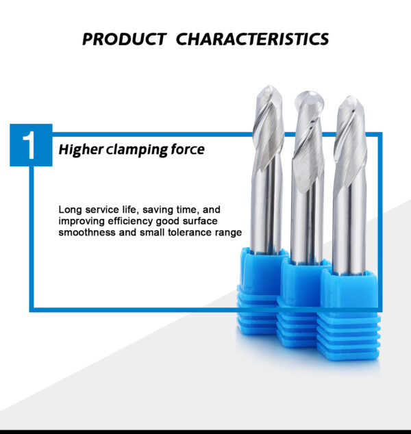 HRC 50 2 Flutes Aluminum Ball Nose End Mill