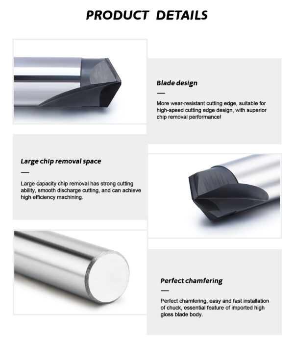 ZHY Solid Carbide PCD Chamfering End Mill