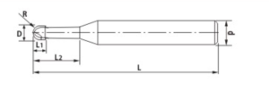 ZHY 2F BALL NOSE CNC END MILL