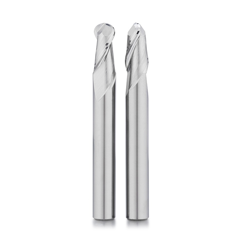 Carbide ball nose end mill for aluminum