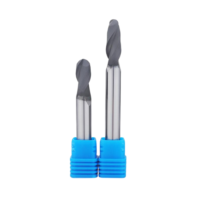 Diamond-coated carbide ball nose end mill for graphite