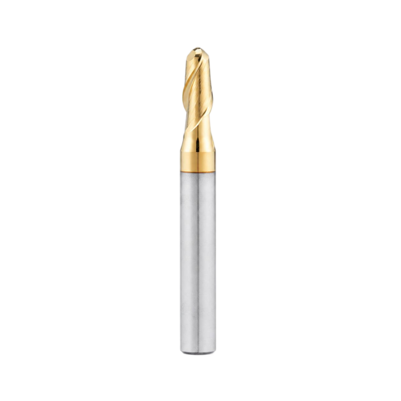 Carbide ball nose end mill for titanium alloy