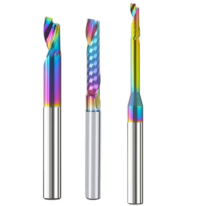 Single flute carbide end mill for aluminum
