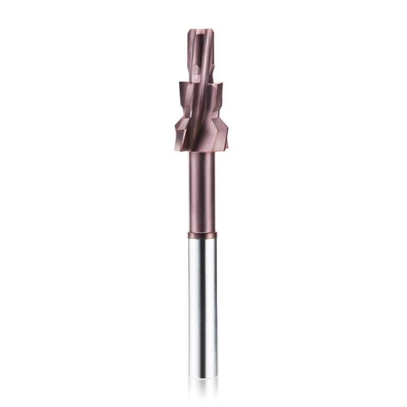 Custom solid carbide form end mill with multiple profile features