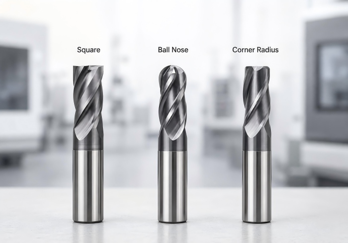 Square vs ball nose vs corner radius carbide end mills