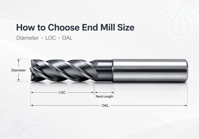 end mill diameter cutting length and overall length selection guide
