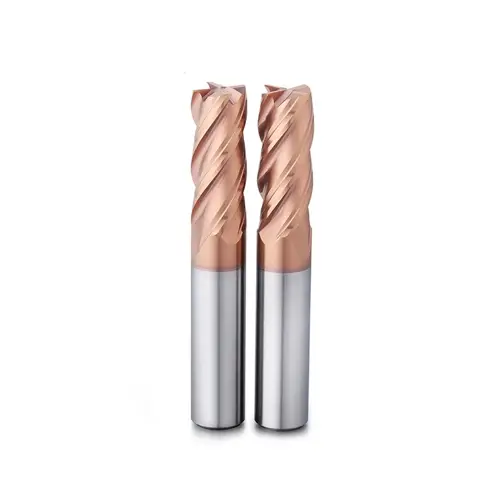 Carbide end mills for mold steel