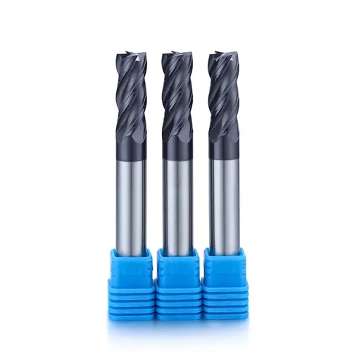 Carbide end mills for carbon steel