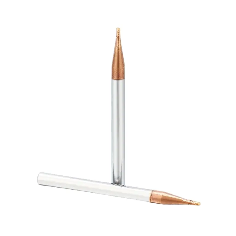 Micro diameter carbide ball nose end mill