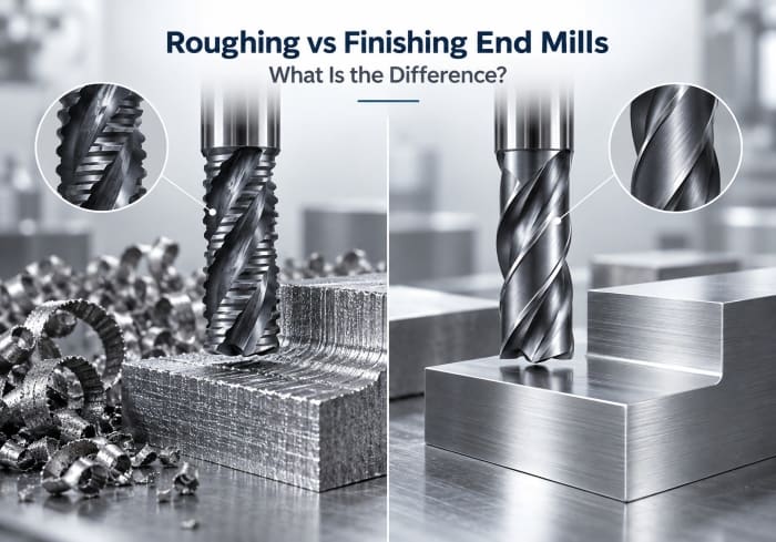 Comparison of roughing and finishing carbide end mills for CNC milling