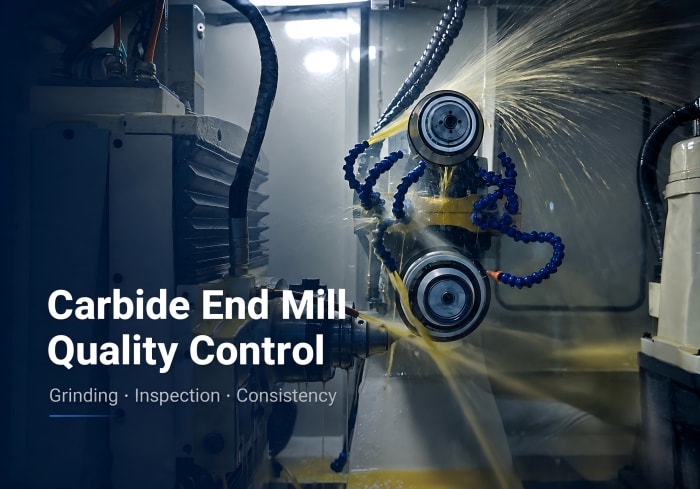 carbide end mill quality control during CNC grinding at ZHY