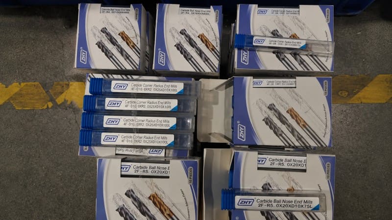 private label packaging and barcode labels for carbide cutting tools