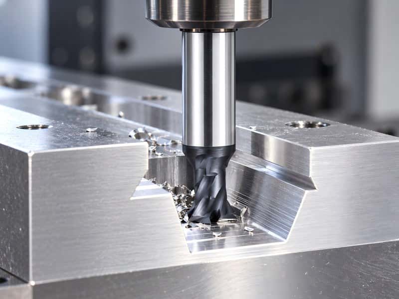 PCD dovetail end mill for aluminum and composite machining